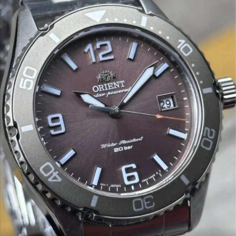 Orient Sports Mako Solar Brown Dial Men's Watch- RA-WJ0004Y